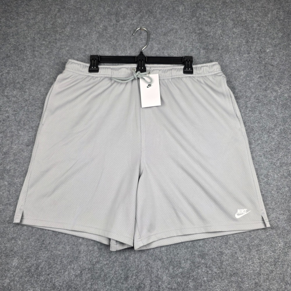 Nike Club Flow Gray‎ Mesh Gym Outdoor Shorts Men's Size LT Large Tall FN3514 077